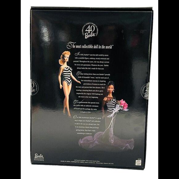 Vintage ✅️40TH ANNIVERSARY BARBIE DOLL 1999 COLLECTOR EDITION MATTEL 22336